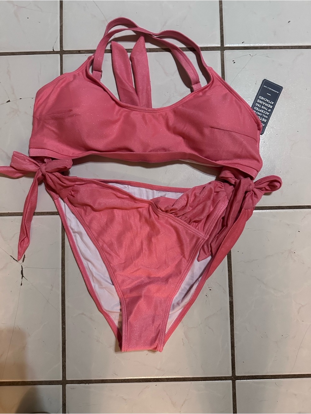 Blooming Jelly Womens Bikini Sets Two Piece 
Coral/pink glitter